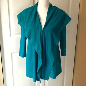 Calvin Klein 3/4 Sleeve Teal Cardigan Small
